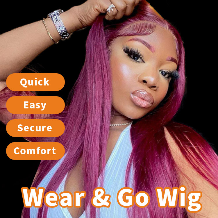 Burgundy Straight 5x5 Lace Closure Wigs 8-30Inch -SuperNova Hair