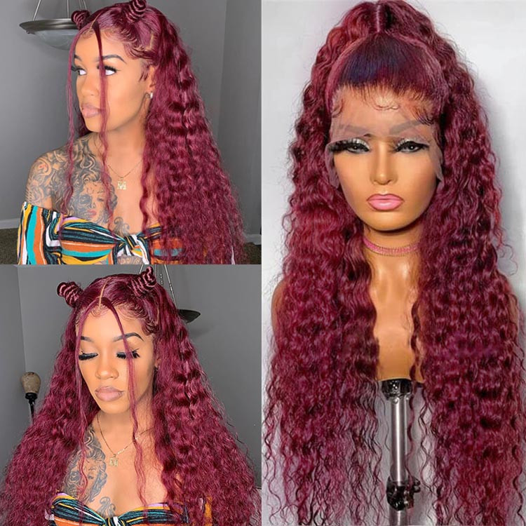 Braided wig. Length Is 28 inches long. Lace Frontal Burgundy Wig