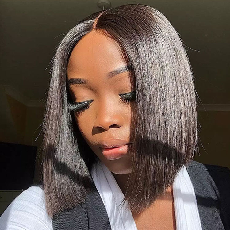 Glueless Hd Lace Front Straight Bob 6 X 4 10-14 Inch Short Human Hair Wig  180% Natural Color Lace Closure Wigs Preplucked Melted Hairline Silky Wear  & Go Beginner Friendly