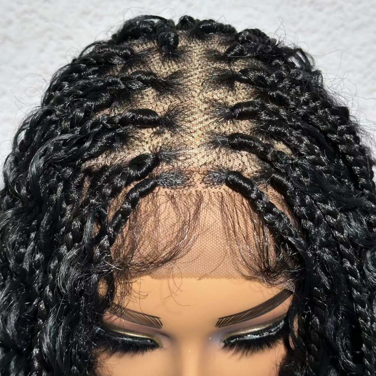 36' Braid wig Handmade 360 Full Lace Braided Wigs for Black Women