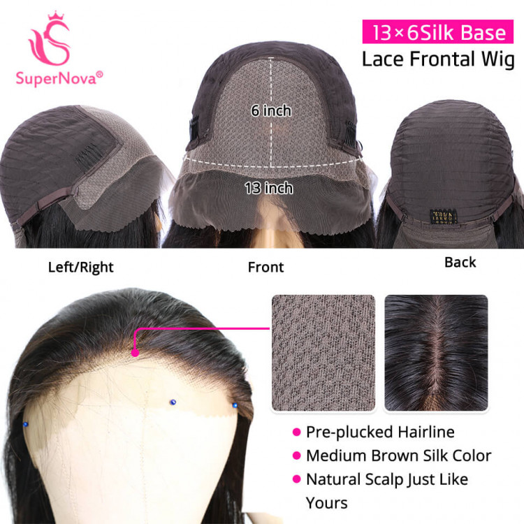 6 Silk Base Lace Front Wigs For Women 