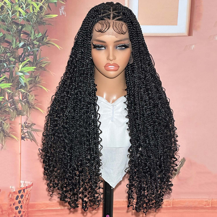 36 Triangle Knotless Double Full Lace Box Braided Wig -SuperNova Hair